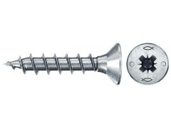 300 x fischer PowerFast II FPF II CZF 3,0x16 BC 300 Senkkopf mit Kreuzschlitz PZ Vollgewinde galvanisch verzinkt, blau passiviert