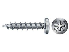 200 x fischer PowerFast II FPF II PZF 3,0x12 BC 200 Pan Head mit Kreuzschlitz PZ Vollgewinde galvanisch verzinkt, blau passiviert