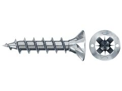 200 x fischer PowerFast II FPF II CZF 3,5x25 BC 200 Senkkopf mit Kreuzschlitz PZ Vollgewinde galvanisch verzinkt, blau passiviert