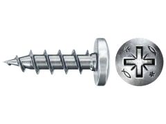 200 x fischer PowerFast II FPF II PZF 3,5x16 BC 200 Pan Head mit Kreuzschlitz PZ Vollgewinde galvanisch verzinkt, blau passiviert