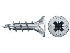 200 x fischer PowerFast II FPF II CZF 4,0x20 BC 200 Senkkopf mit Kreuzschlitz PZ Vollgewinde galvanisch verzinkt, blau passiviert