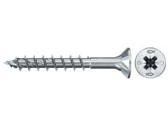 500 x fischer PowerFast II FPF II CZP 4,5x40 BC 500 Senkkopf mit Kreuzschlitz PZ Teilgewinde galvanisch verzinkt, blau passiviert