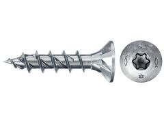 200 x fischer PowerFast II FPF II CTF 5,0x35 BC 200 Senkkopf mit Innenstern TX Vollgewinde galvanisch verzinkt, blau passiviert