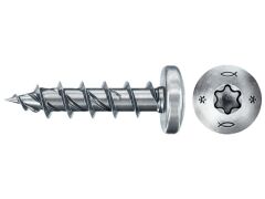 200 x fischer PowerFast II FPF II PTF 5,0x30 BC 200 Pan Head mit Innenstern TX Vollgewinde galvanisch verzinkt, blau passiviert