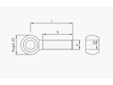 50 x Augenschrauben mit Vollgewinde Form LB DIN 444 A2 LB M 6X50