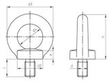 25 x Ringschrauben, gegossen Art. 580 A4 M 3