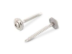 200 x Spenglerschrauben 2tlg. Dichtscheibe 15 mm A2 4,5X40 TX20 Bohrspitze