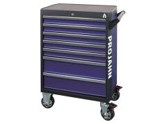 Bestückter Werkstattwagen GALAXY mit 7 Schubfächern und 320-tlg. Bestückung und Aktions-Schraubenschlüsseln Blau/Anthrazit