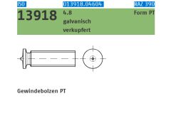 250 x ISO 13918 4.8 Form PT galvanisch verkupfert Gewindebolzen PT M4 x 35