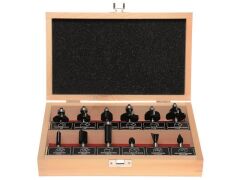 Oberfräser-Satz 12-tlg. in Holzkasten