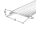 Treppenkanten-Schutzprofil Alu Silber eloxiert - versenkte Schraublöcher - 1000mm - 23 x 5,0mm