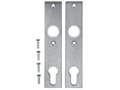 Langschild (1 Paar) Silbergrau 155mm lang, 30mm breit - 72mm Lochabstand