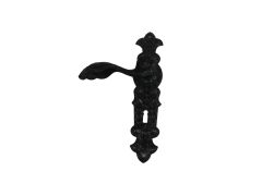 Schnäppchenartikel - Drückergarnitur mit Randhämmerung und Langschild schwarz