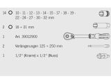 1/2" professional Steckschlüssel-Koffer 20-teilig