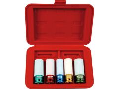 1/2" Tiefe Schlag Stecknuss Satz f. Alufelgen 5tlg