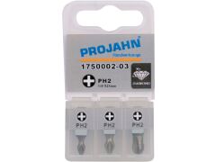3er Pack1/4" Bit Diamantbeschichtet L50 mm Phillips Nr 3