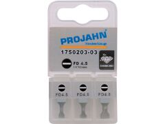 3er-Pack 1/4" Bit Diamantbeschichtet L50 mm Schlitz 1,0x5,5