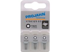 3er-Pack 1/4" Bit Diamantbeschichtet L50 mm TX15