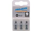 3er Pack 1/4" Torsion-Bit   L25 mm Schlitz 0,6x4,5