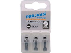 3er Pack 1/4" Torsion-Bit   L50 mm Schlitz 0,6x4,5