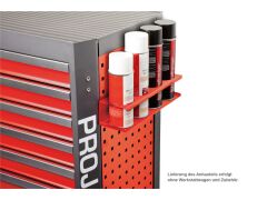 Zubehör Werkstattwagen mit Vierkantlochung Dosenhalter für 4 Dosen Rot