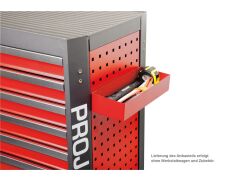 Zubehör Werkstattwagen mit Vierkantlochung Multifunktionsablage flach Rot