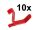 Einzelhaken zur magnetischen Lochwand 10er Pack