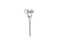 Gabel mit Holzgewinde, gedrehte Ausführung A4 8mm