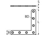 Flachwinkel, blank A4 40x15mm