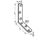 Winkel, runde Enden, blank A4 50x15mm
