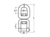 Wirbelschäkel "Secur" Auge-Gabel mit...