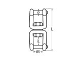 Wirbelschäkel "Secur" Gabel-Gabel mit TX45+Pin - A4 10x110mm, MT-Serie