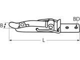 Spannverschluss, abschließbar A2 60mm