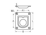 Einlassgriff A4 65x56mm
