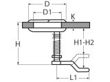 Einlassgriff mit Kompression, wasserdicht A4 78mm rund,...