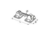 Lukenverschluss mit Stellschraube Messing vernickelt, 93mm