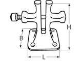 Kettenstopper mit Pin A4 für Kette 8-10mm