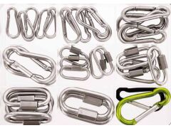 Sortimentskasten Karabinerhaken & Verbinder 4 - 8 mm, 32-teilig / A4-AISI 316