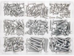 Sortimentskasten Liko-Blechschrauben m. Kreuzschl. A4 DIN 7981 3,5-5,5mm 200-teilig
