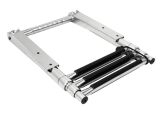 Teleskopbadeleiter m. Griff, Montage auf Plattform A4/Kunststoff 410-870x305mm, 3-stufig, schwarz