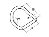 D-Ring gebogen 143° A4 5,2x50x39mm