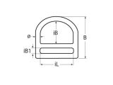 D-Ring Doppelsteg A2 6,5x44mm