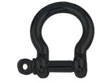 Rundschäkel, geschweift A4 5mm, schwarz matt