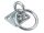 Augplatte eckig mit Wirbel und Ring A4 50x50mm, Ring 8x50mm