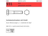 100 x DIN 931 8.8 Sechskantschrauben mit Schaft M5 x 60...
