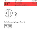 100 x DIN 127 Federstahl Form A Federringe, aufgebogen A...
