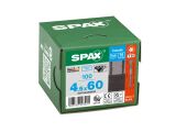 100 x SPAX FASSADENSCHRAUBE A2 LINSENSENKKOPF STARKE FRAESRIPPEN BLAX 4,5 x 60