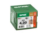 200 x SPAX Korpusschraube  T-Star Plus T20 Teilgewinde Schwarz Verzinkt 4 x 30