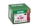 200 x SPAX HALBRUNDKOPF T-STAR PLUS T20 VOLLGEWINDE BLAX  4 x 40
