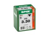 200 x SPAX-S SENKKOPF BLAX T-STAR PLUS T10 TEILGEWINDE BLAX 3 x 30